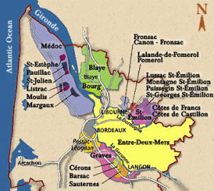 Bordeaux Vineyard Map